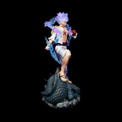 Mô hình figure: Luffy Gear 5 Đứng Trên Rồng - Tóc Tím - Đèn - Hình ảnh 2