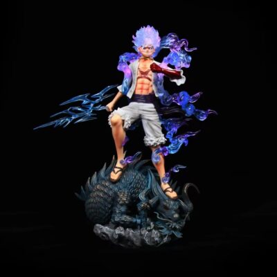 Mô hình figure: Luffy Gear 5 Đứng Trên Rồng - Tóc Tím - Đèn - Hình ảnh 1