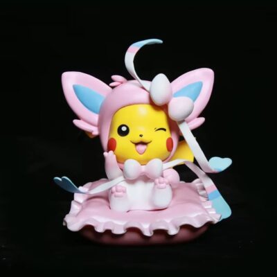 Mô hình figure: Pikachu Cosplay Eevee Thỏ Hồng