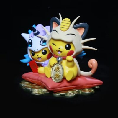 Mô hình figure: Pikachu Cosplay Meow Ponyta Mèo Thần Tài