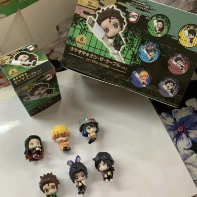 Mô hình figure set: Demon Slayer Bộ 6 Con - Gắn Đu Dây Cáp Điện Thoại