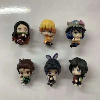 Mô hình figure set: Demon Slayer Bộ 6 Con - Gắn Đu Dây Cáp Điện Thoại - Ảnh 3