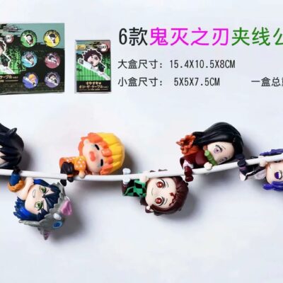 Mô hình figure set: Demon Slayer Bộ 6 Con - Gắn Đu Dây Cáp Điện Thoại - Ảnh 5