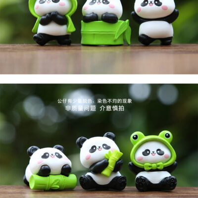 Mô hình figure set: Gấu Trúc Dễ Thương Bộ 6 Con - Ảnh 4