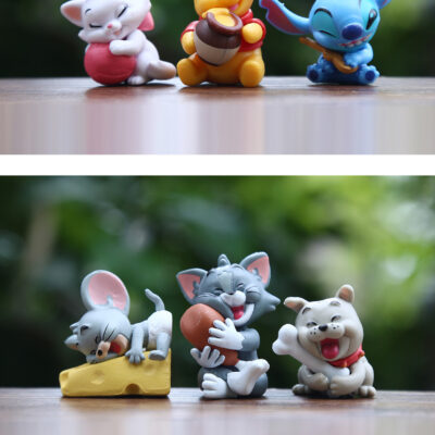 Mô hình figure set: Thế Giới Disney Bộ 8 Con: Tom, Jerry, Gấu Pooh, Baymax, Stitch, Chó Spike - Ảnh 4