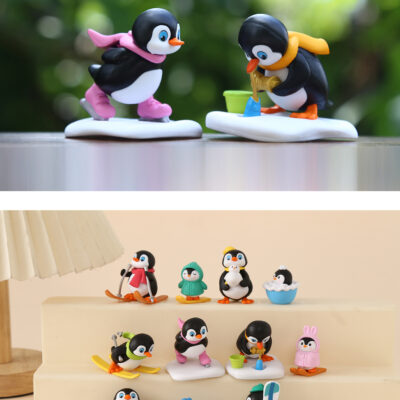 Mô hình figure set: Chim Cánh Cục Trượt Tuyết Bộ 12 Con - Ảnh 3