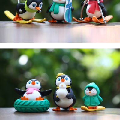 Mô hình figure set: Chim Cánh Cục Trượt Tuyết Bộ 12 Con - Ảnh 5