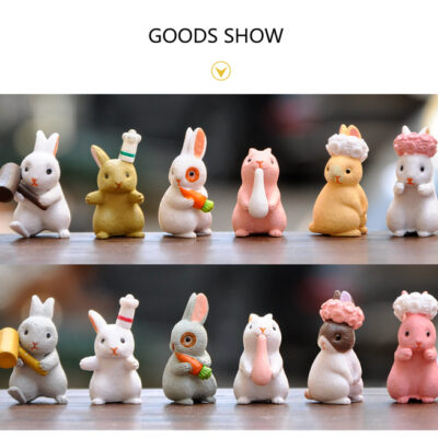 Mô hình figure set: Đàn Thỏ Nhỏ 12 con