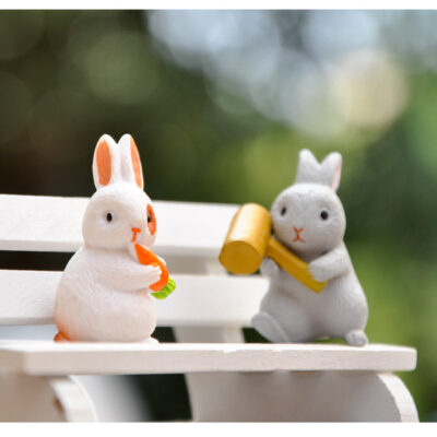 Mô hình figure set: Đàn Thỏ Nhỏ 12 con - Ảnh 5