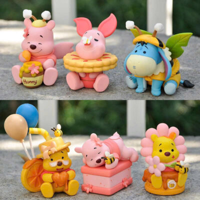Mô hình figure set: Gấu Pooh & Bạn Bộ 6 Con