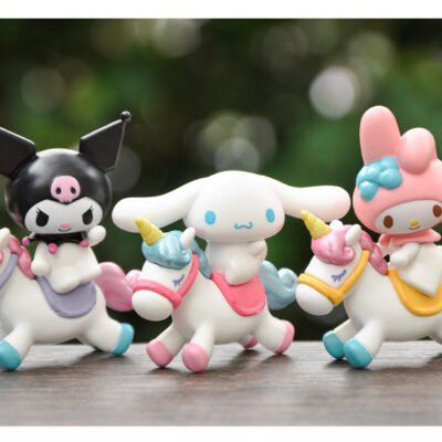 Mô hình figure set: Các Nhân Vật Dễ Thương Cưỡi Ngựa Pony Bộ 6 Con: Hello Kitty, Kuromi, Cinnamoroll, Pochacco, Pompompurin, My Melody - Ảnh 7