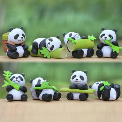Mô hình figure set: Gấu Trúc Ôm Tre Bộ 8 Con