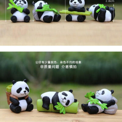 Mô hình figure set: Gấu Trúc Ôm Tre Bộ 8 Con - Ảnh 6