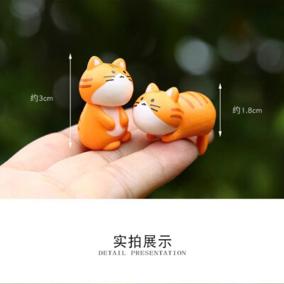 Mô hình figure set: Mèo Cam Đáng Yêu Bộ 8 Con - Ảnh 6