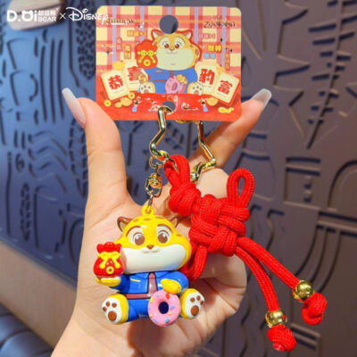 Móc Khóa Cảnh Sát Báo Đốm Cheetah Clawhauser & Nút Thắt Cát Tường