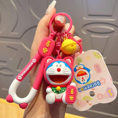 Móc Khóa Doraemon - Hỷ Lạc - Đỏ Hồng