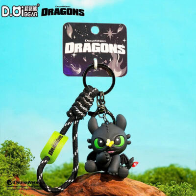 Móc Khóa Toothless Răng Súng Cười Che Miệng