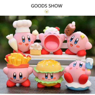 Mô hình figure set: MH001 Kirby Tròn Vo Màu Hồng Bộ 6 Con - Ảnh 6