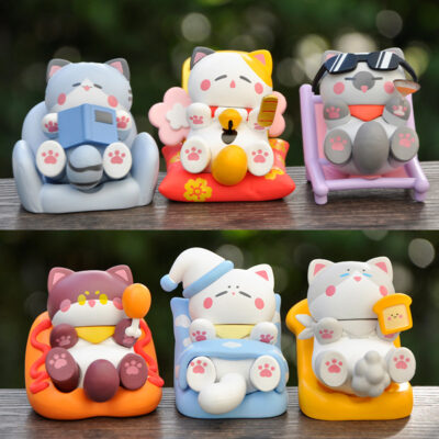 Mô hình figure set: MH001 Mèo Thư Giãn Bộ 6 Con