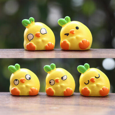 Mô hình figure set: MH001 Trứng Gà Vàng Nhõng Nhẽo Bộ 5 Con