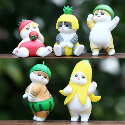 Mô hình figure set: MH001 Mèo Thích Hóa Trang Bộ 5 Con