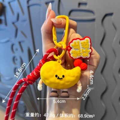 Móc Khóa MH002 Bánh Hamburger & Dây Thắt