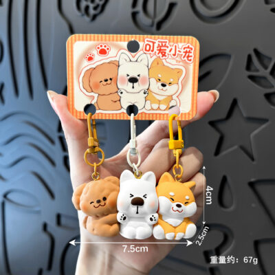 Móc Khóa MH002 Bộ 3 Chú Chó Con - Nam Châm