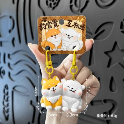Móc Khóa MH002 Chó Vàng Chó Trắng - Nam Châm