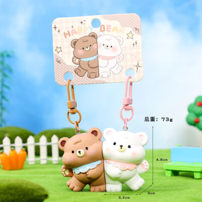 Móc Khóa MH002 Gấu Nâu và Gấu Trắng - Nam Châm