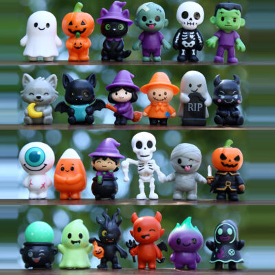 FIGS076 Mô hình figure set: Gia Đình Halloween Bộ 24 Món